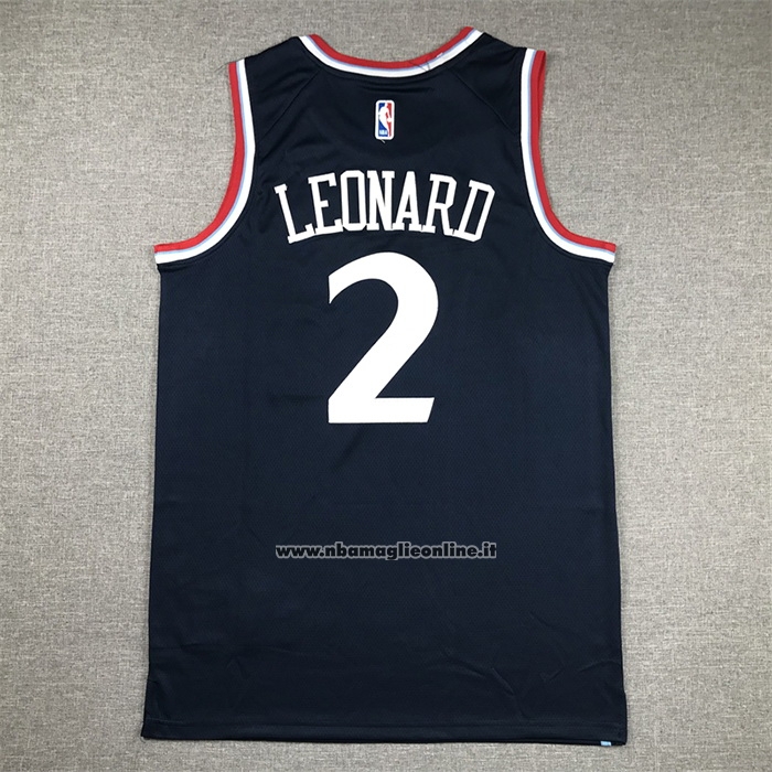 Maglia Los Angeles Clippers Kawhi Leonard #2 Icon 2024-25 Blu